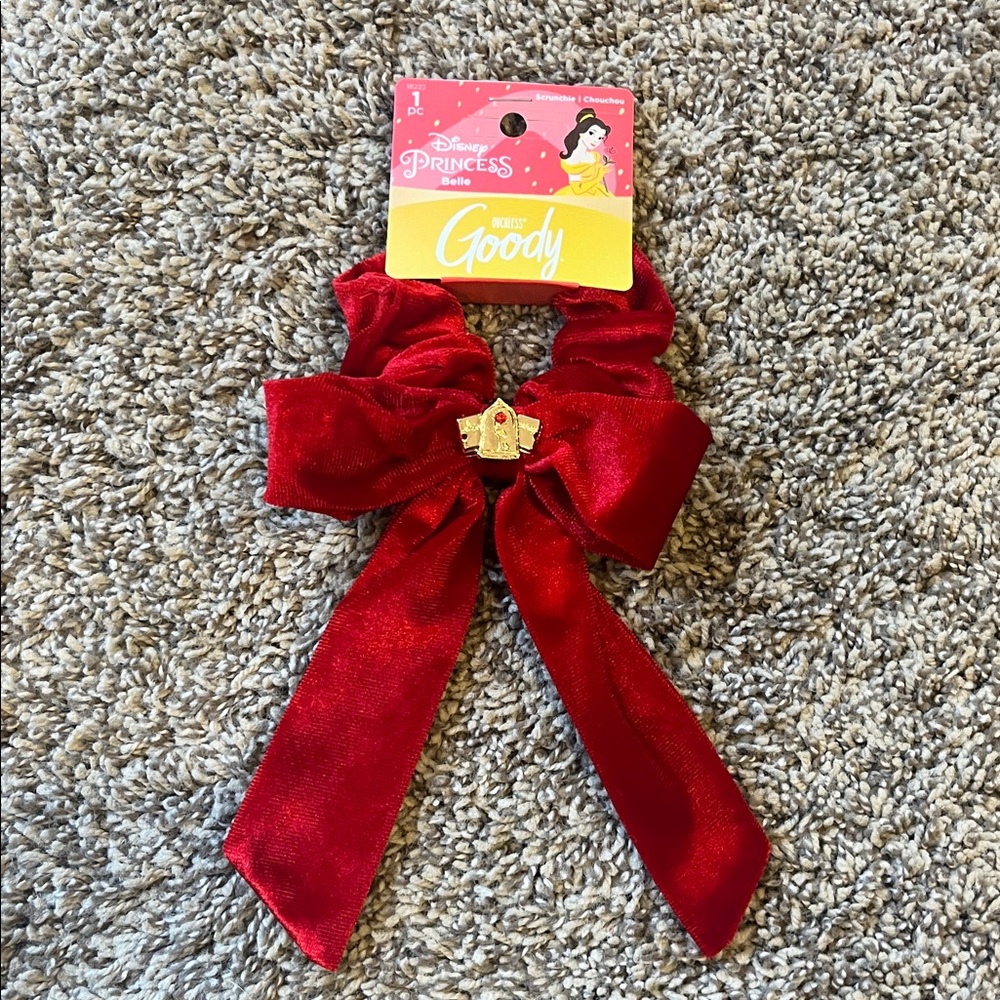 Disney Princess BELLE Ouchless Hair Scrunchy/Bow Goodie Set of 8 NEW - Picture 2 of 6